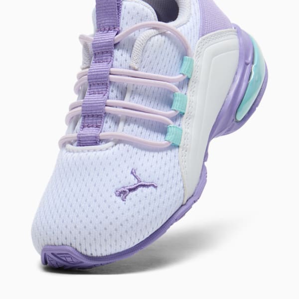 Tenis para infantes Axelion Mesh, PUMA White-Lavender Alert-Lilac Frost, extralarge